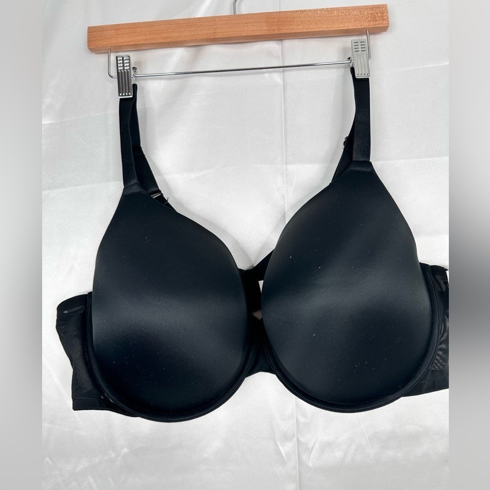 NWT Auden Smooth Lightly Lined Comfort Wire Demi Coverage Bra 48DD Black